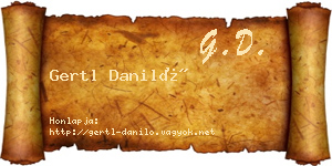 Gertl Daniló névjegykártya